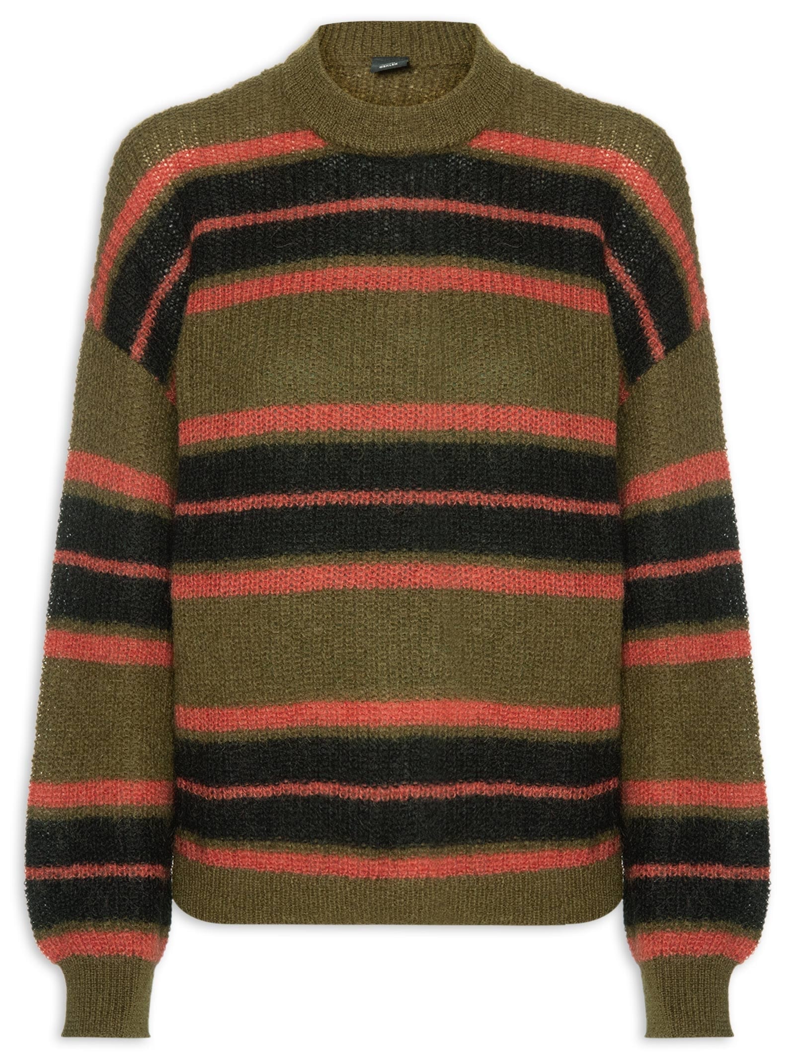 Suéter Feminino Over Tricot Listras Marrom Osklen