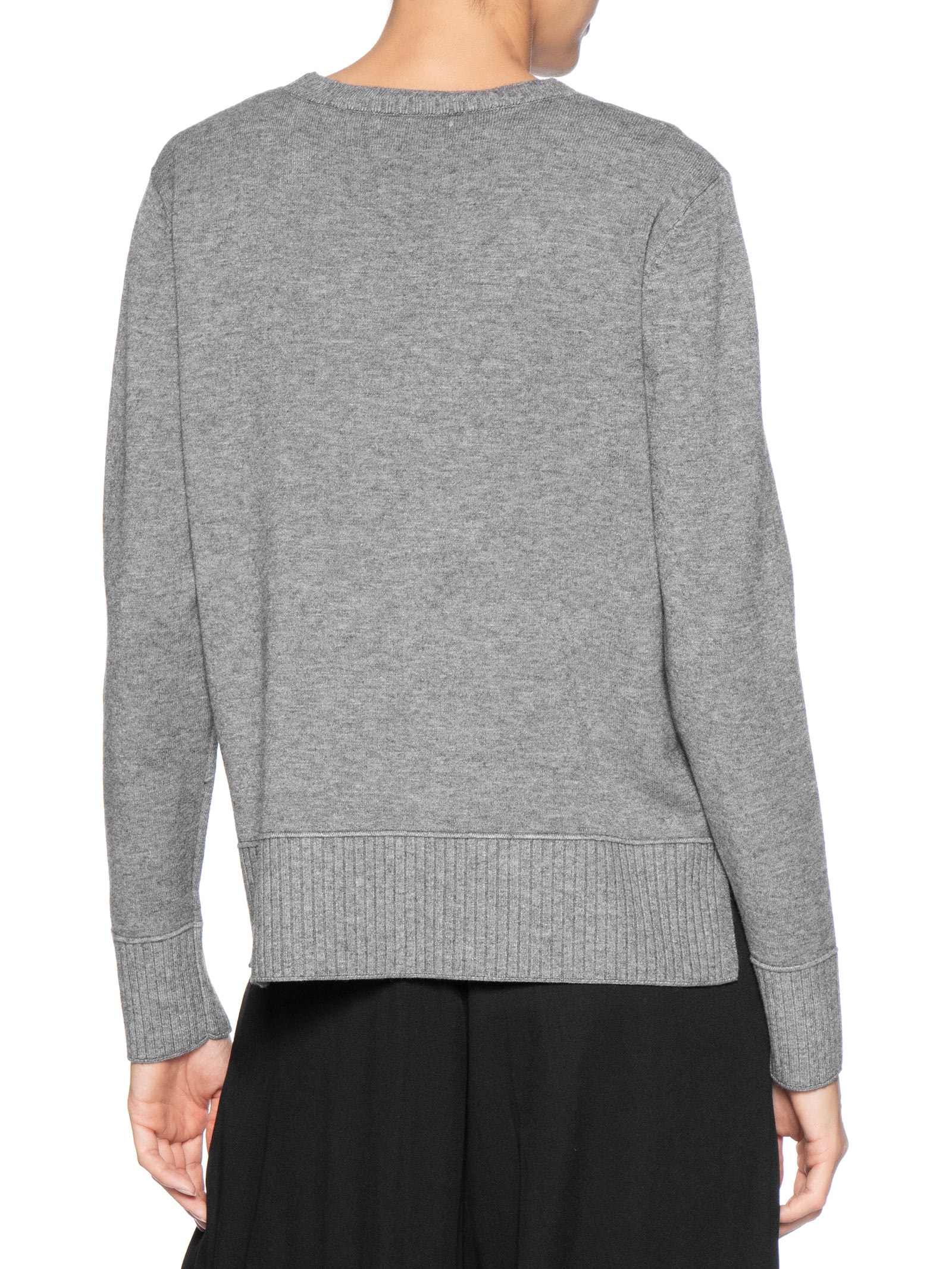 Suéter Feminino Oversized Básico Cinza Basiq