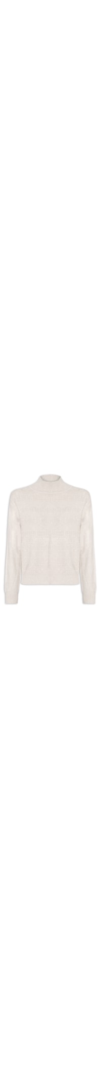 Suéter Feminino Oversized Gola Careca - Bege