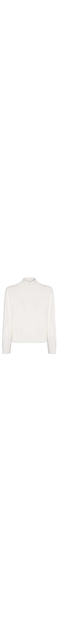 Suéter Feminino Oversized Gola Careca - Off White