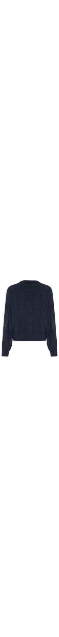 Suéter Feminino Oversized Texturizado - Azul