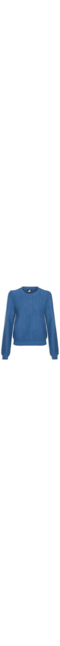 Suéter Feminino Oversized Texturizado - Azul