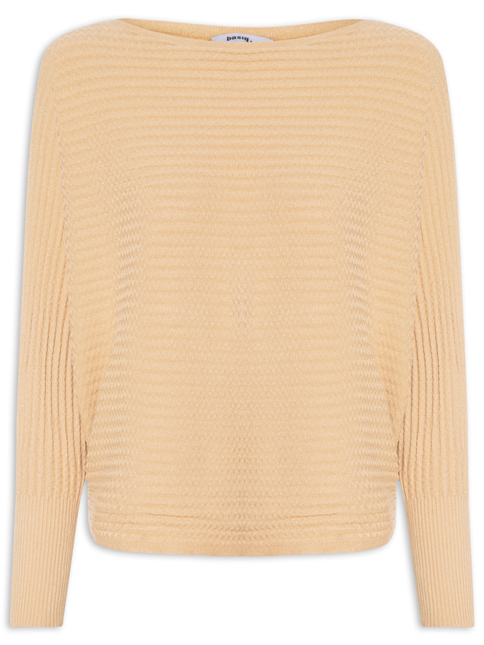 Suéter Feminino Oversized Texturizado Bege Basiq