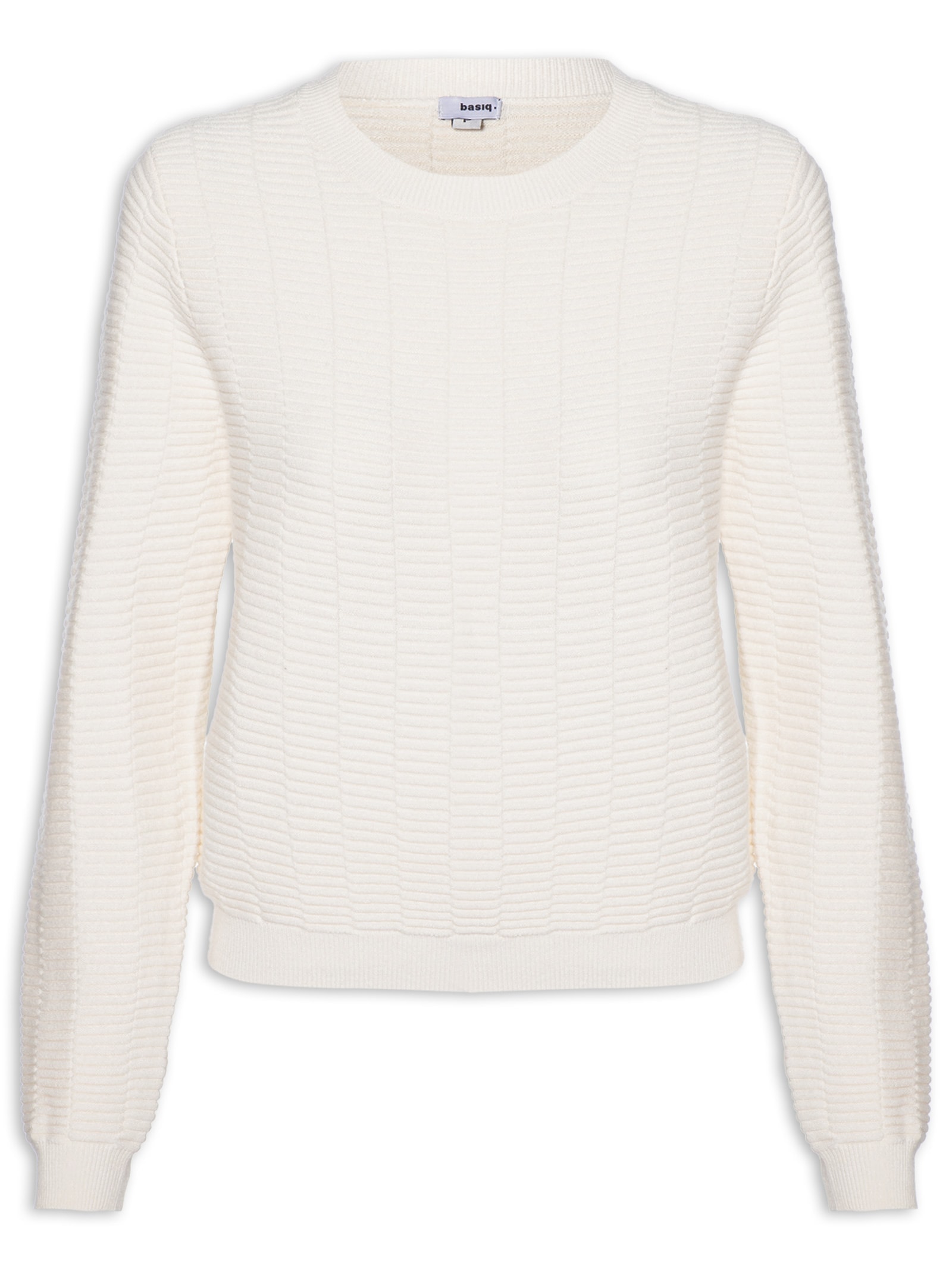 Suéter Feminino Oversized Texturizado Off White Basiq
