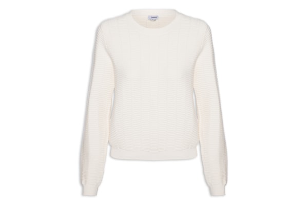 Suéter Feminino Oversized Texturizado - Off White