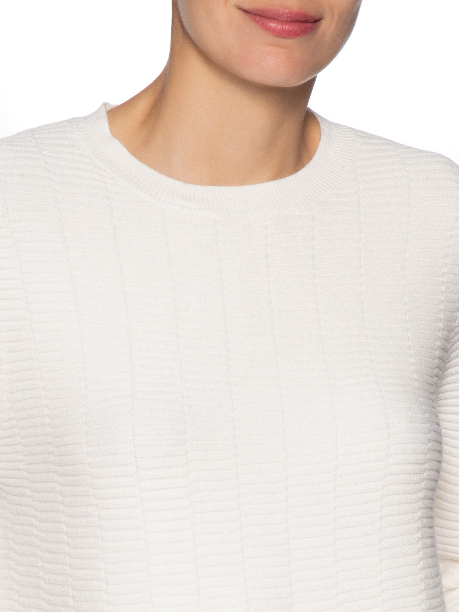 Suéter Feminino Oversized Texturizado Off White Basiq
