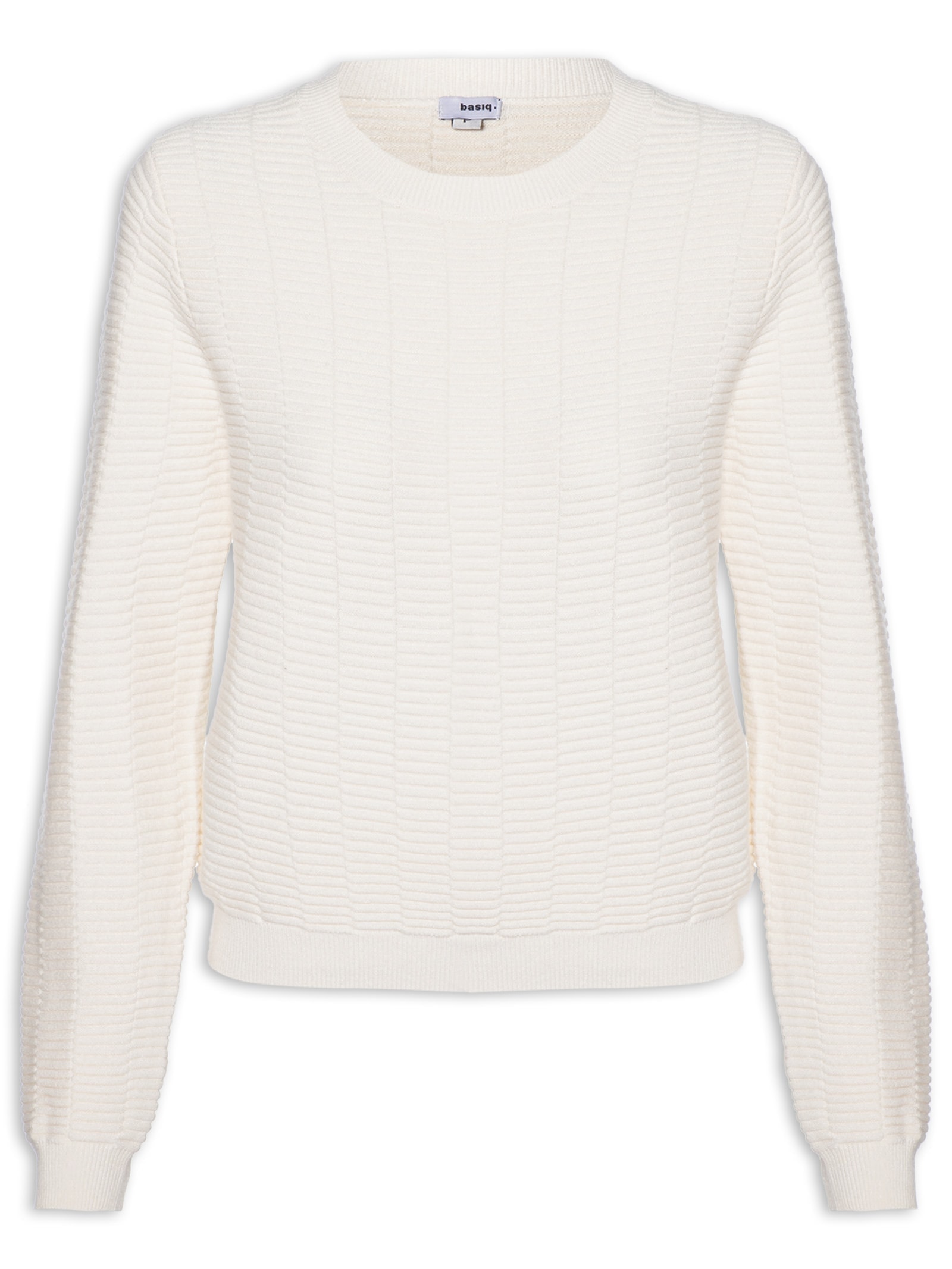 Suéter Feminino Oversized Texturizado Off White Basiq