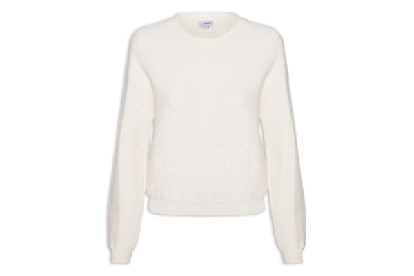 Suéter Feminino Oversized Texturizado - Off White