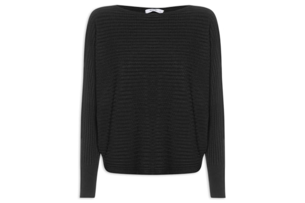 Suéter Feminino Oversized Texturizado - Preto