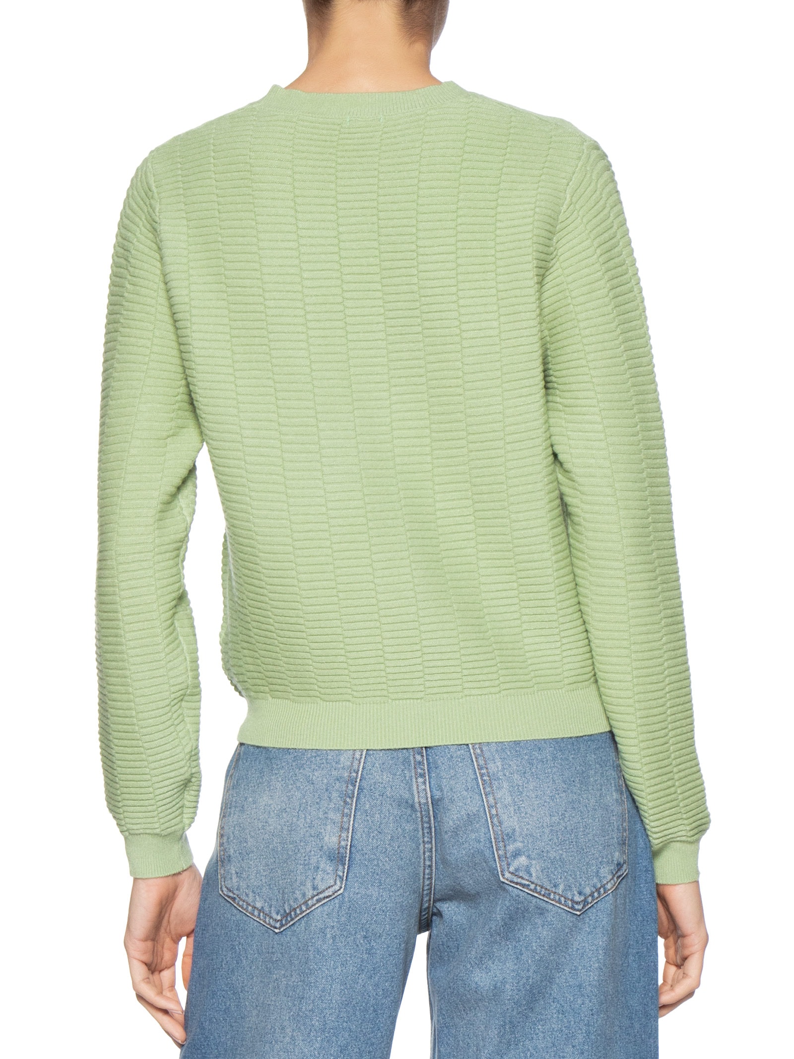 Suéter Feminino Oversized Texturizado Verde Basiq