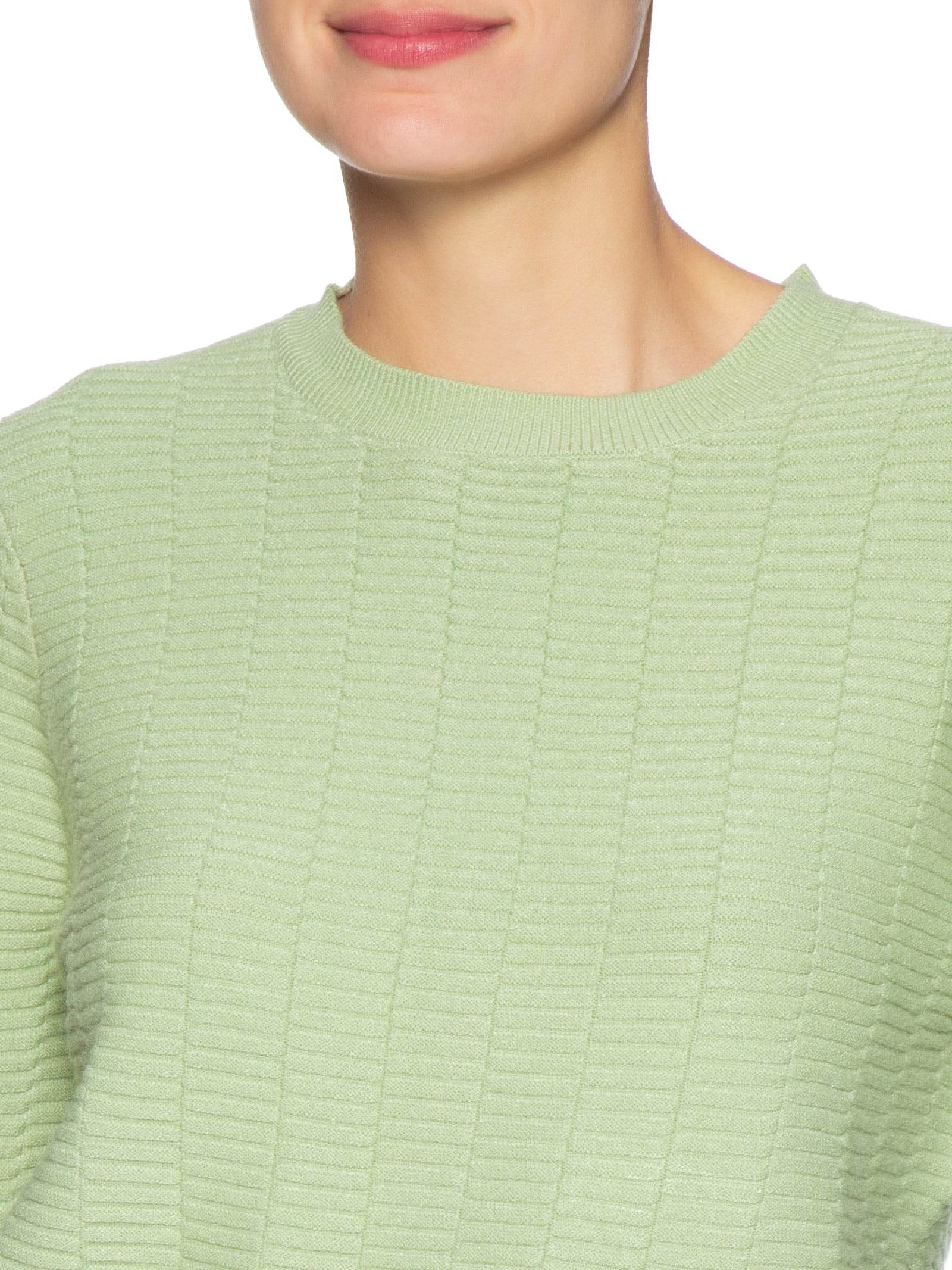 Suéter Feminino Oversized Texturizado Verde Basiq