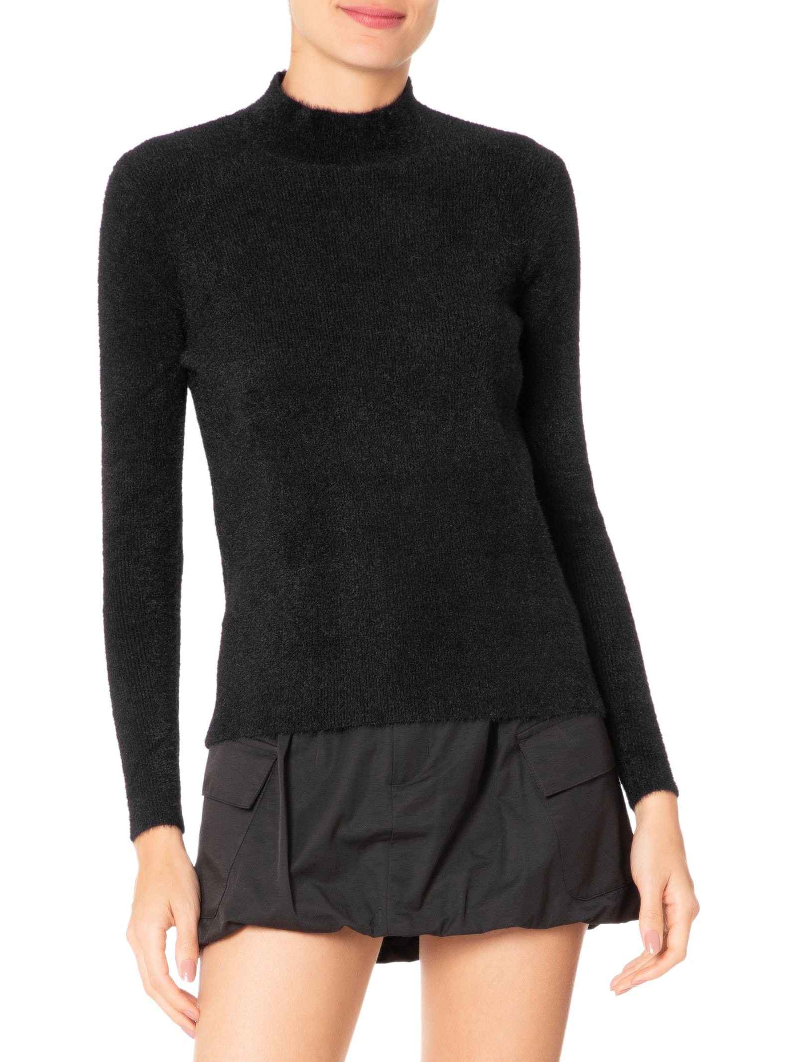 Suéter Feminino Pelinho Preto Market 33