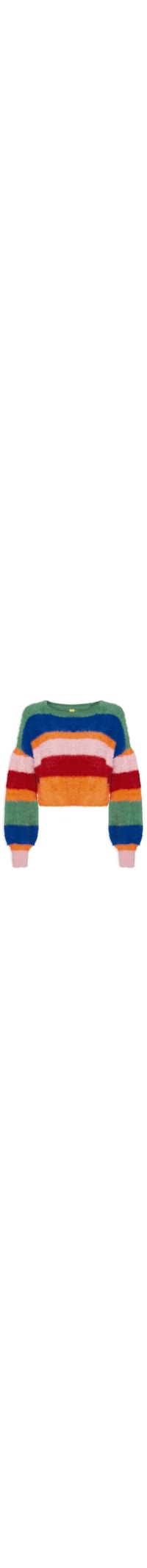 Suéter Feminino Pelinho Tricot Listra - Verde