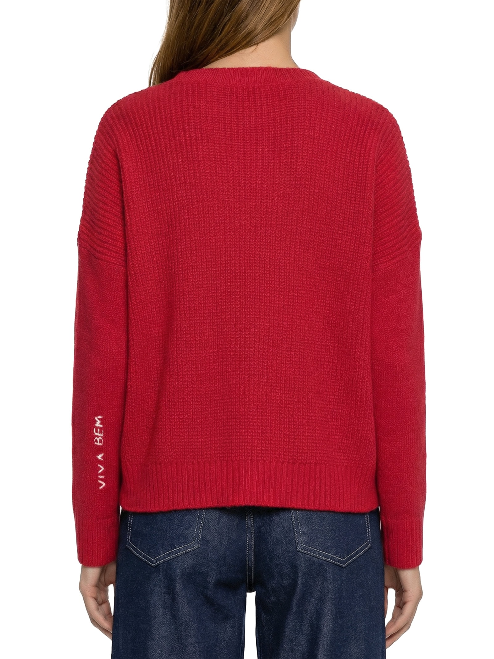 Suéter Feminino Pull Bordado Olho Vermelho Cantão