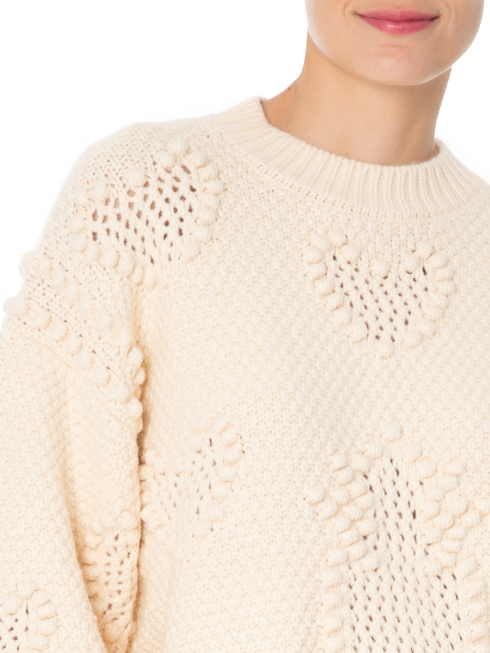 Suéter Feminino Pull Tricot Artesanal Jasmin - Bege - Farm