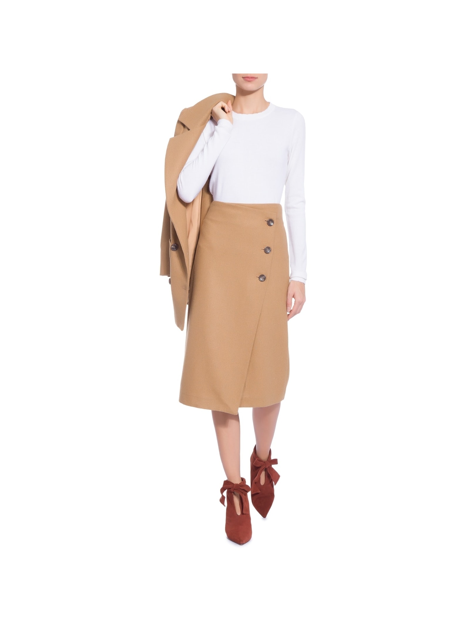 Suéter Feminino Puro Cashmere Gola Trabalhada Off White '2Essential