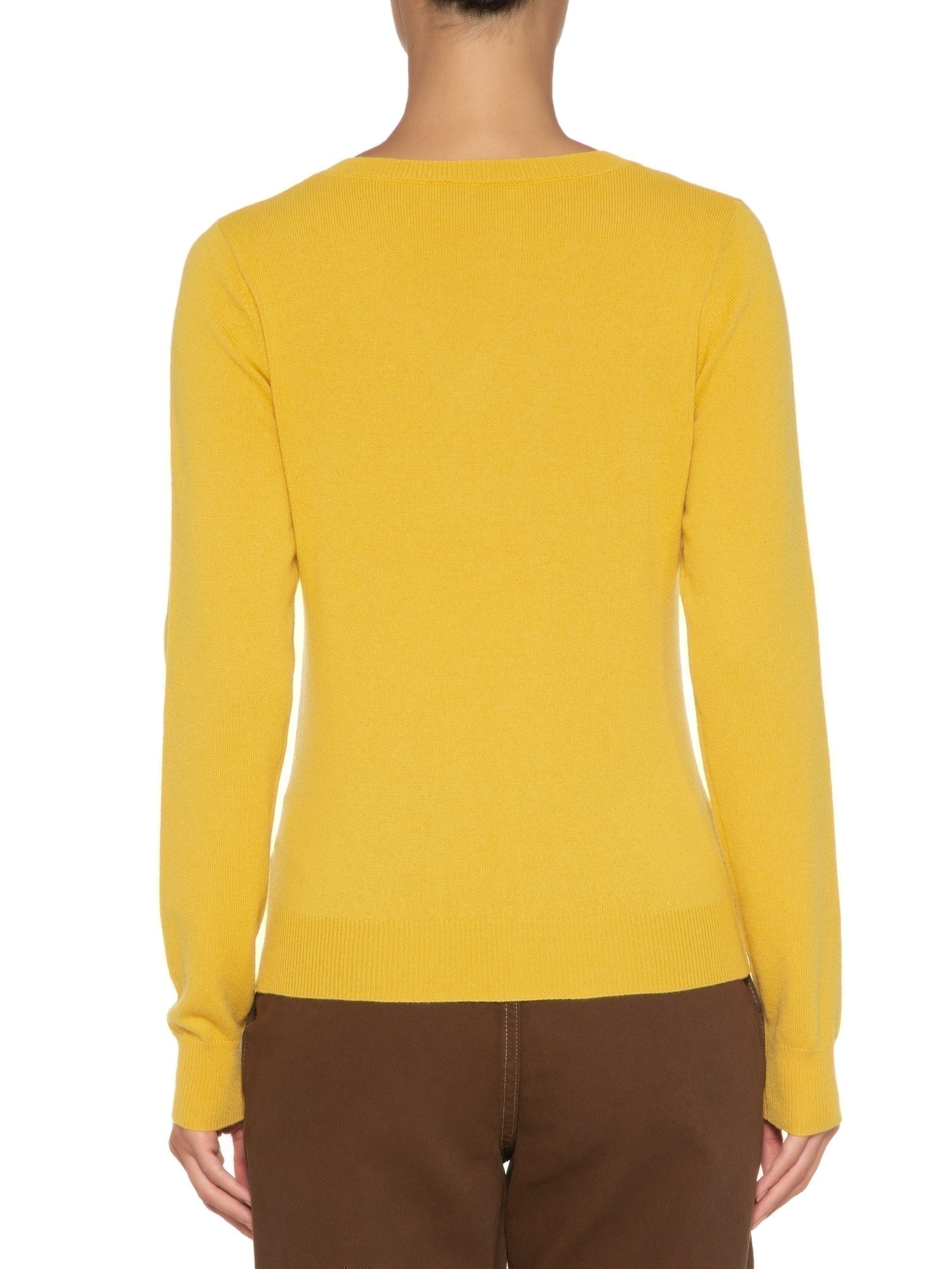 Suéter Feminino Puro Cashmere Gola V Amarelo '2Essential