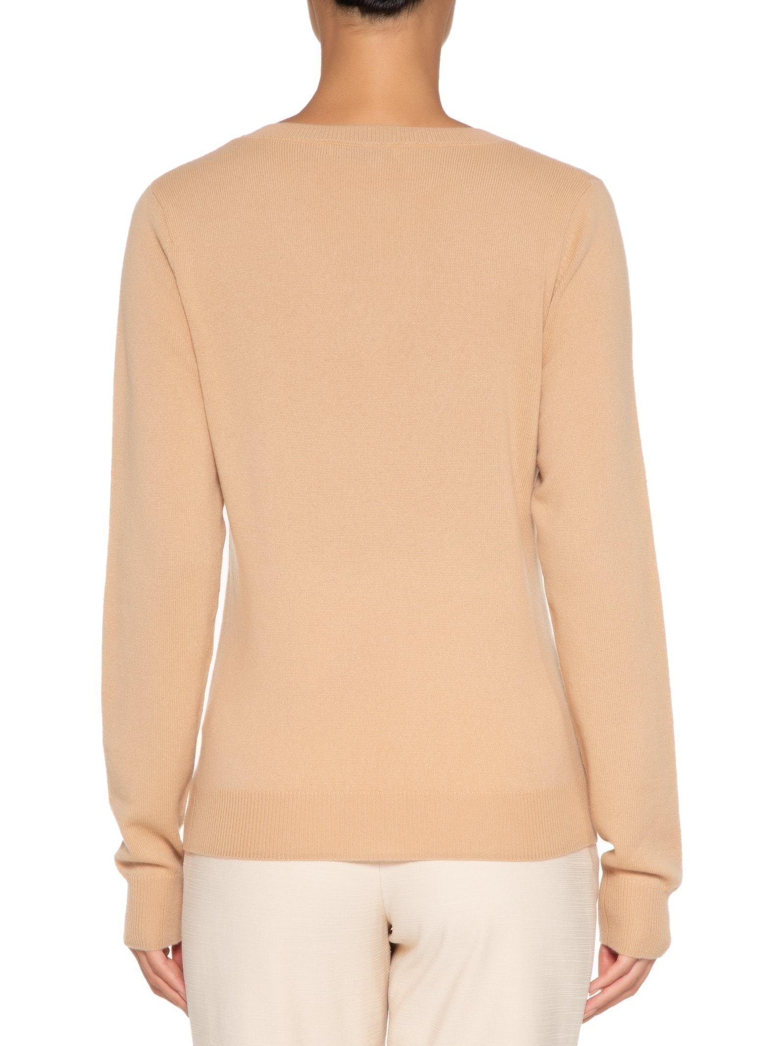 Suéter Feminino Puro Cashmere Gola V Bege '2Essential
