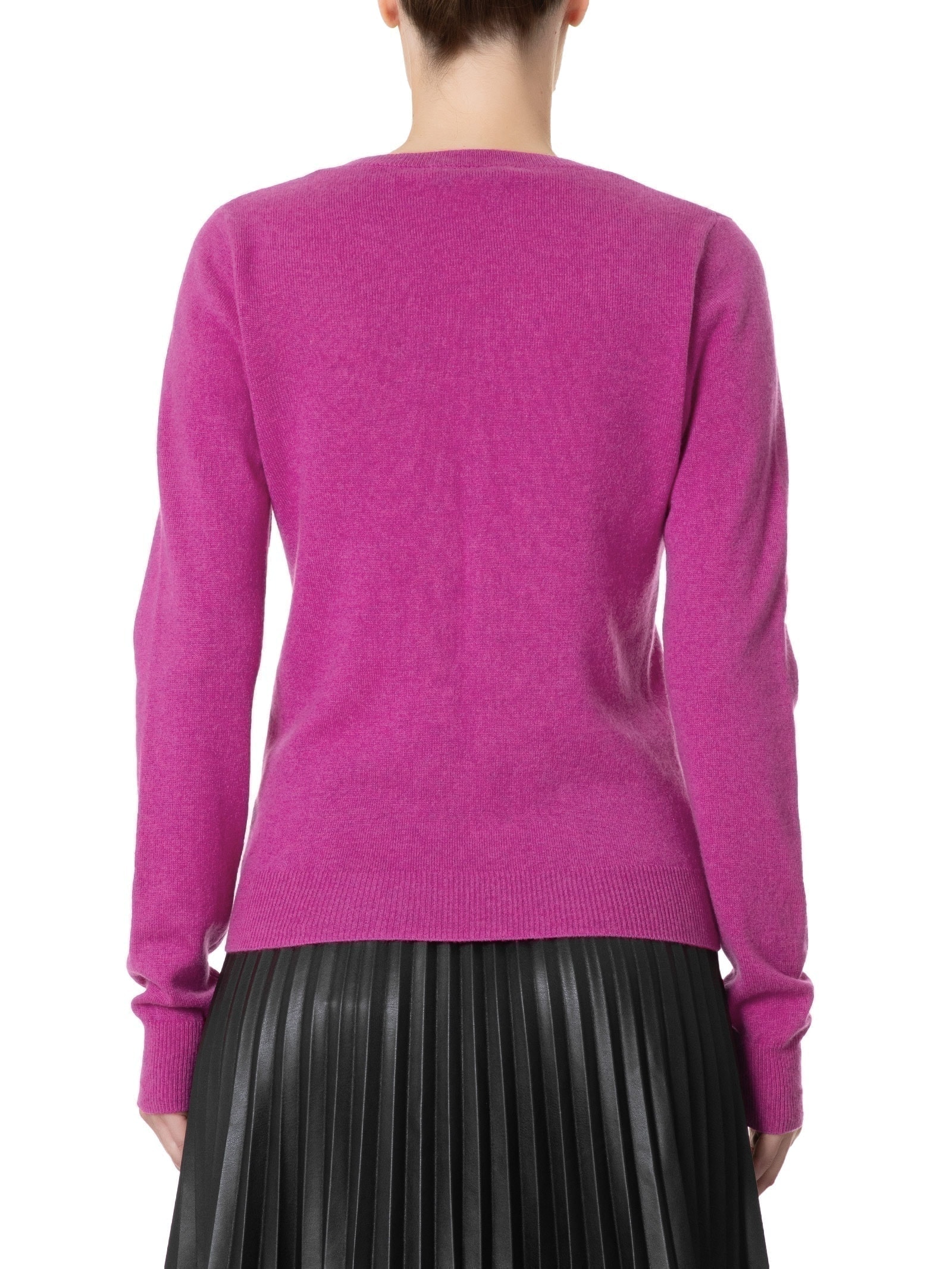 Suéter Feminino Puro Cashmere Gola V Rosa '2Essential