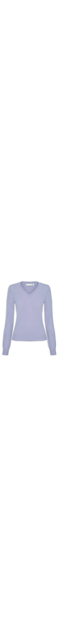Suéter Feminino Puro Cashmere Gola V - Roxo