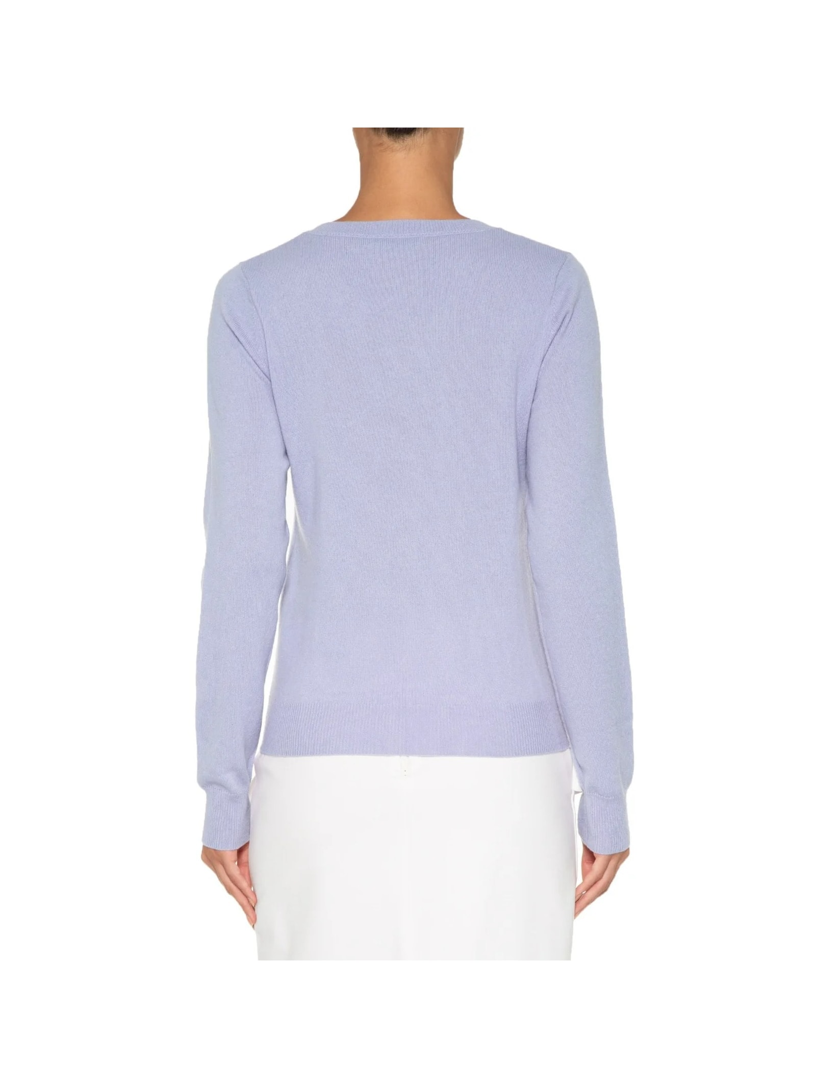 Suéter Feminino Puro Cashmere Gola V Roxo '2Essential