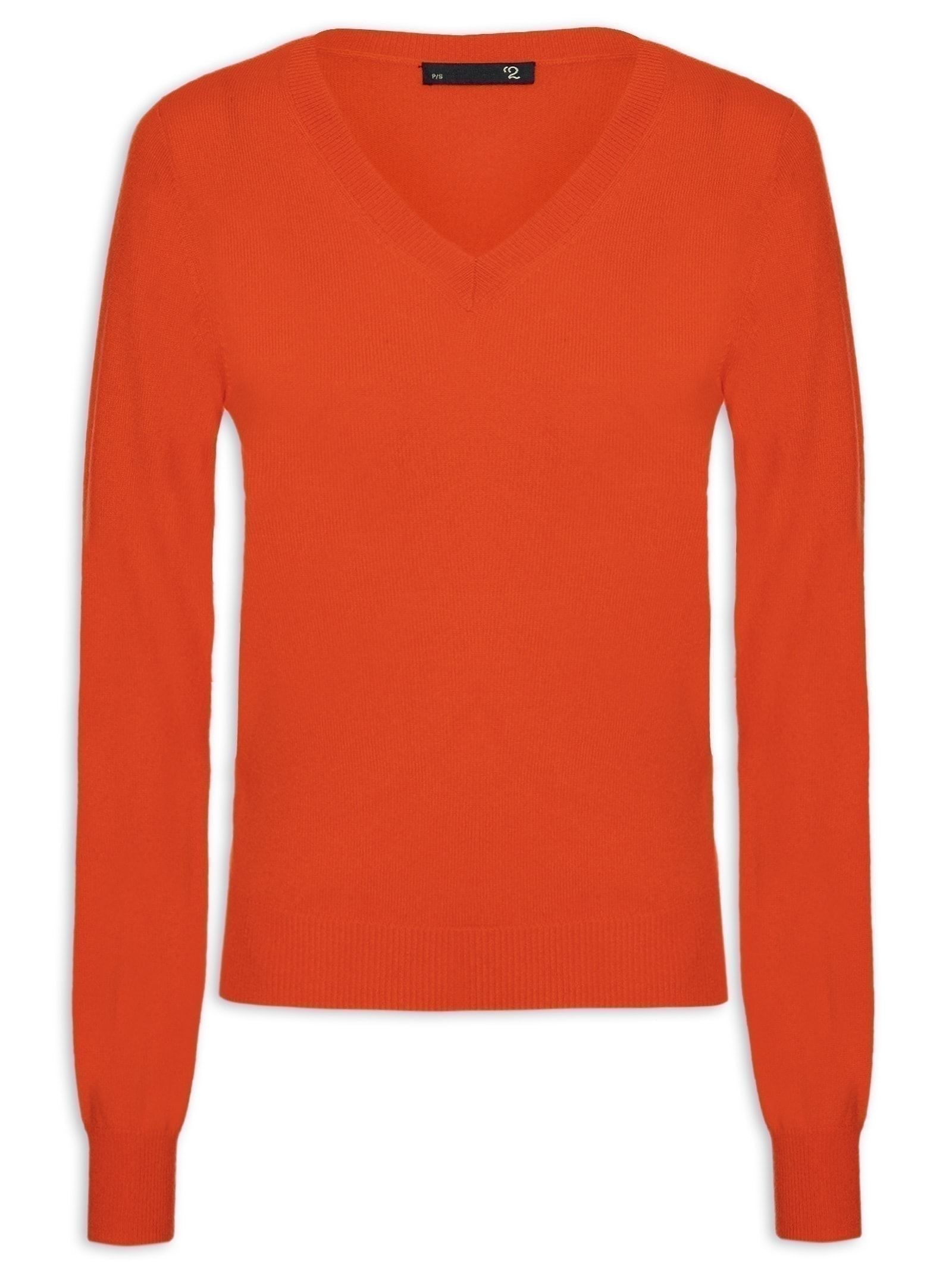 Suéter Feminino Puro Cashmere Gola V Vermelho '2Essential