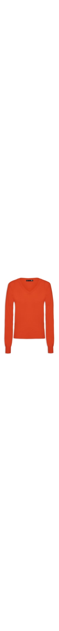 Suéter Feminino Puro Cashmere Gola V - Vermelho