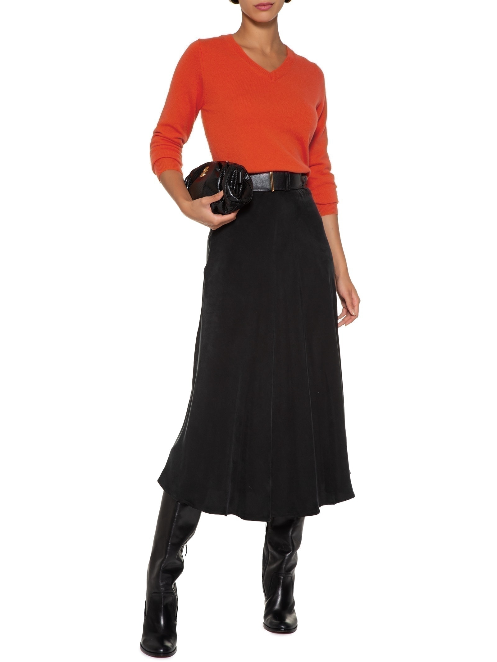Suéter Feminino Puro Cashmere Gola V Vermelho '2Essential