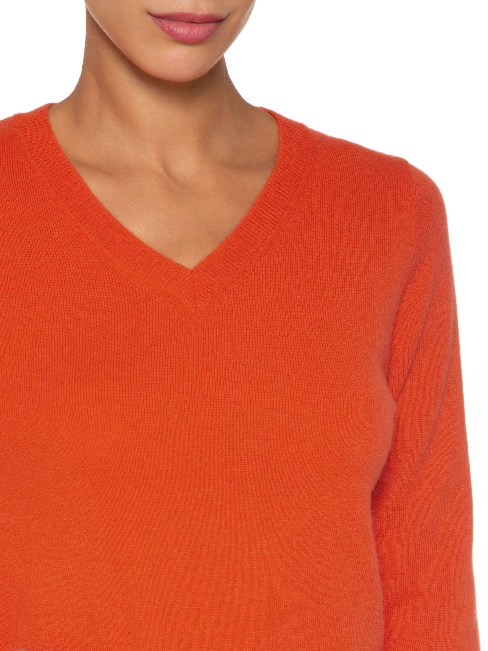 Suéter Feminino Puro Cashmere Gola V Vermelho '2Essential