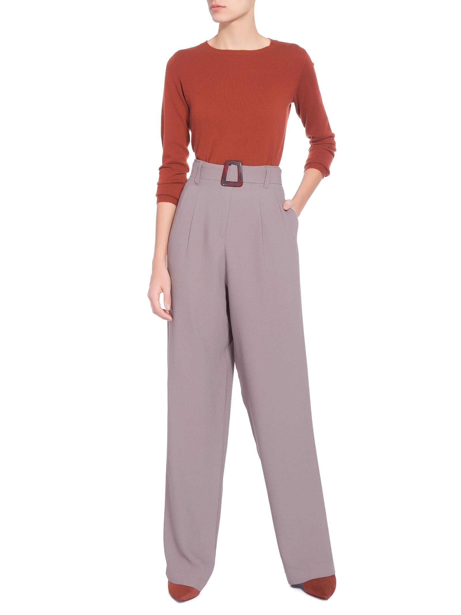 Suéter Feminino Puro Cashmere Marrom '2Essential