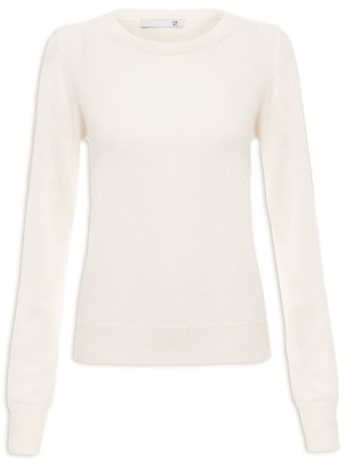 Suéter Feminino Puro Cashmere - Off White