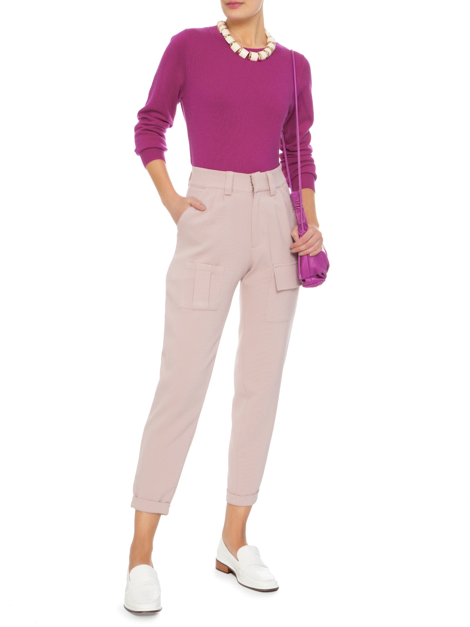 Suéter Feminino Puro Cashmere Rosa '2Essential