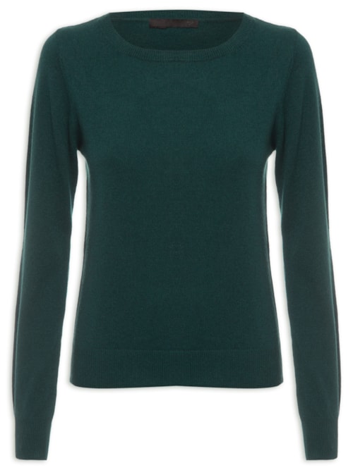 Suéter Feminino Puro Cashmere - Verde