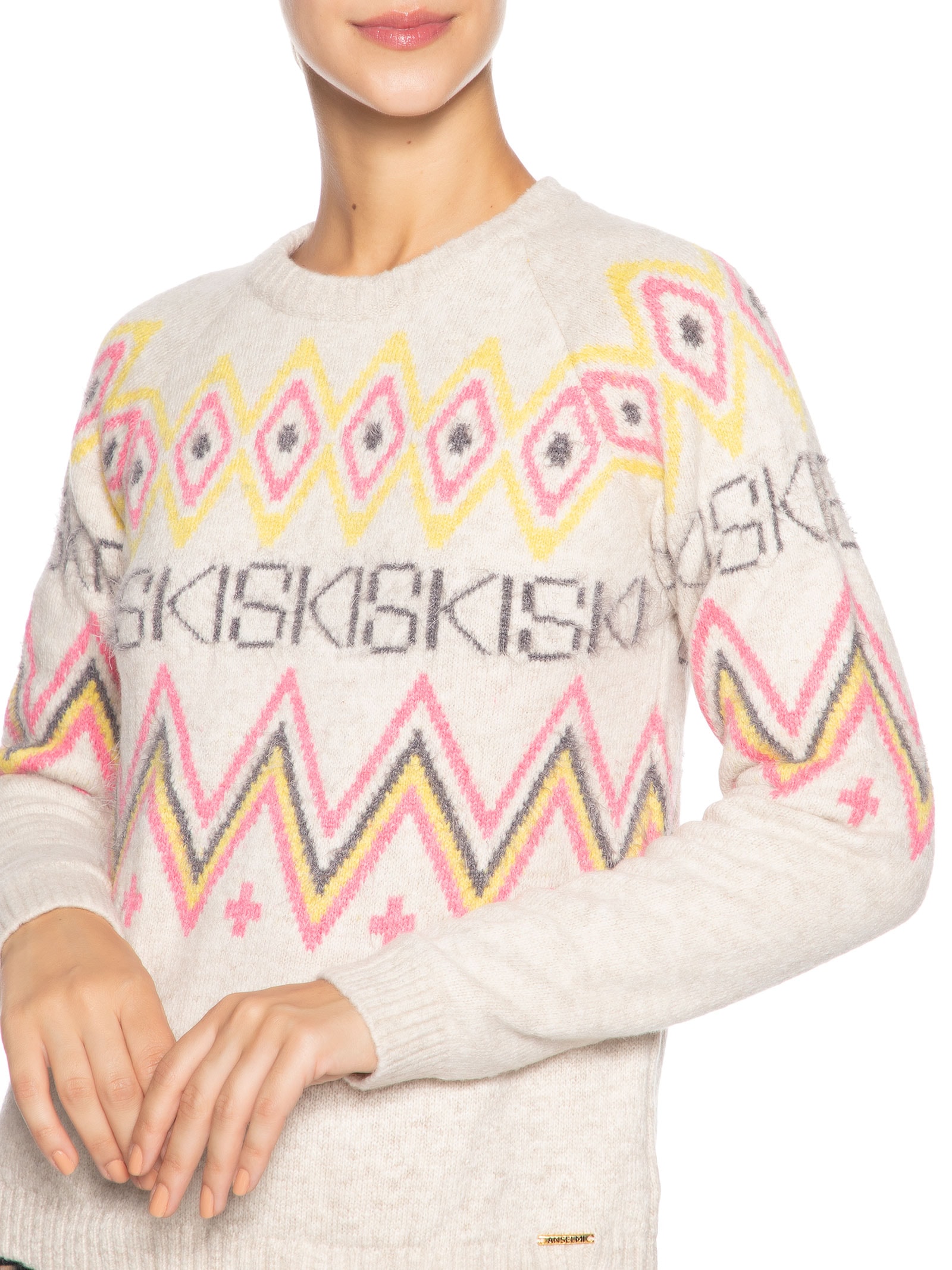 Suéter Feminino Ski Folk Bege Anselmi