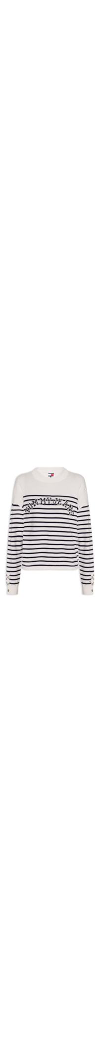 Suéter Feminino Stripe Varsity - Branco