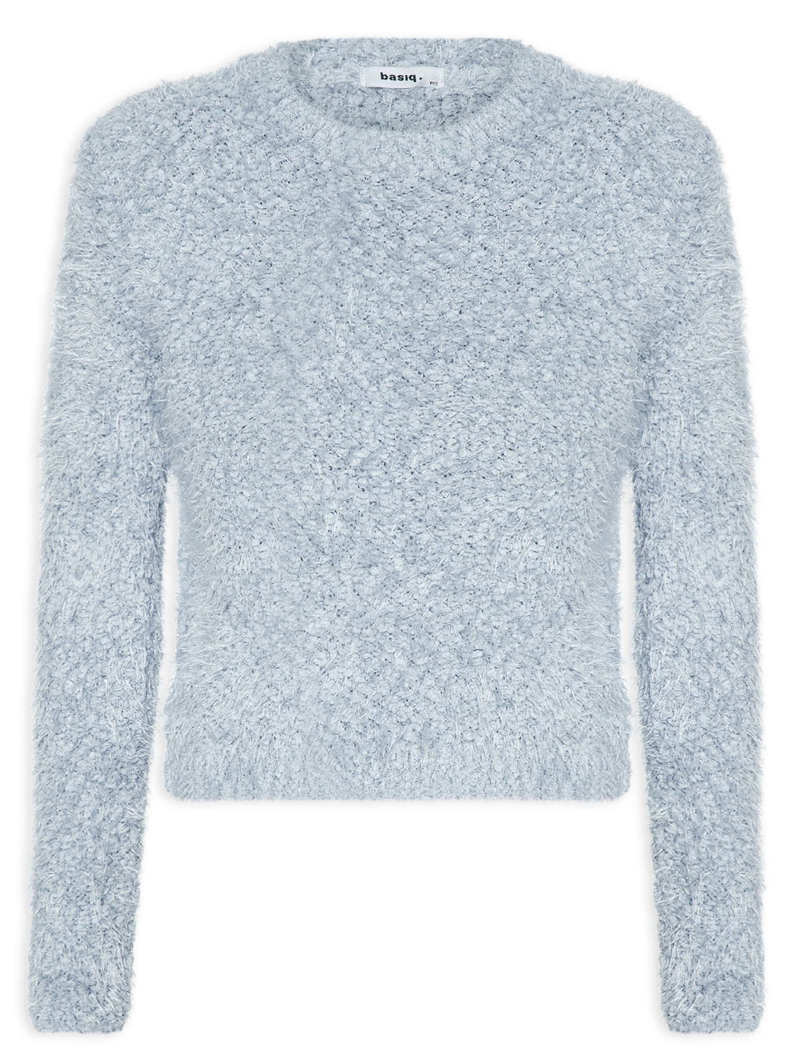 Suéter Feminino Texturizado Azul Basiq