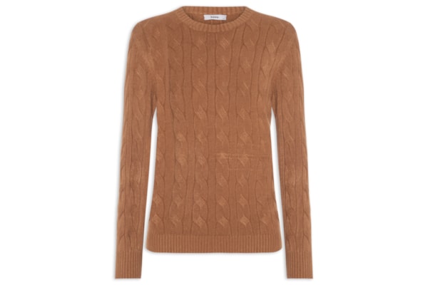 Suéter Feminino Texturizado Em Tricot - Bege