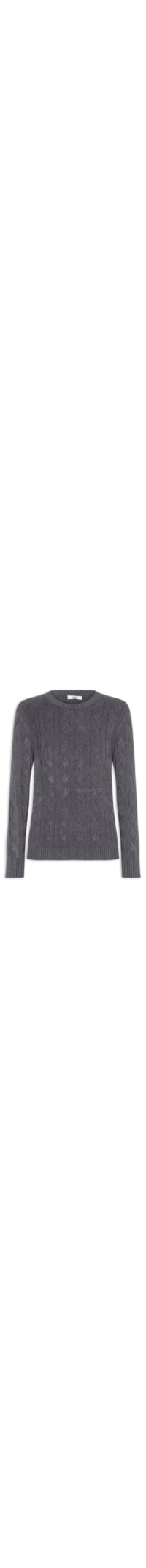 Suéter Feminino Texturizado Em Tricot - Cinza
