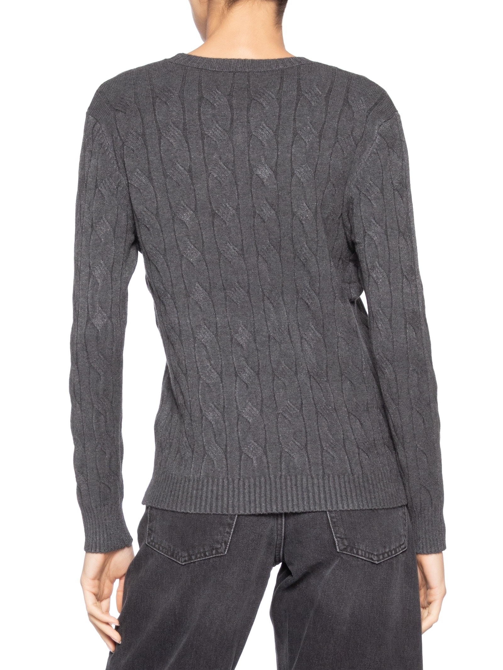 Suéter Feminino Texturizado Em Tricot Cinza Basiq