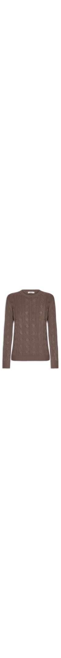 Suéter Feminino Texturizado Em Tricot - Marrom