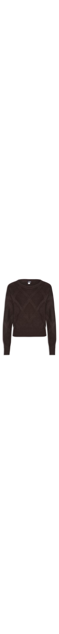 Suéter Feminino Texturizado Em Tricot - Marrom