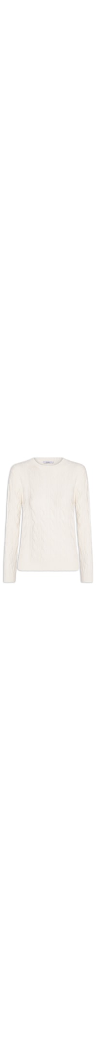 Suéter Feminino Texturizado Em Tricot - Off White