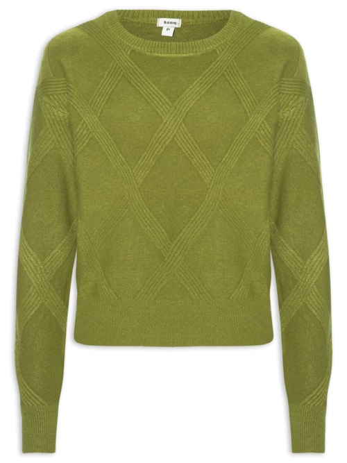 Suéter Feminino Texturizado Em Tricot - Verde