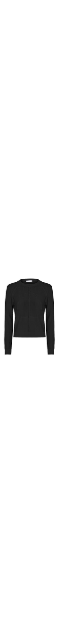Suéter Feminino Texturizado Gola Careca - Preto