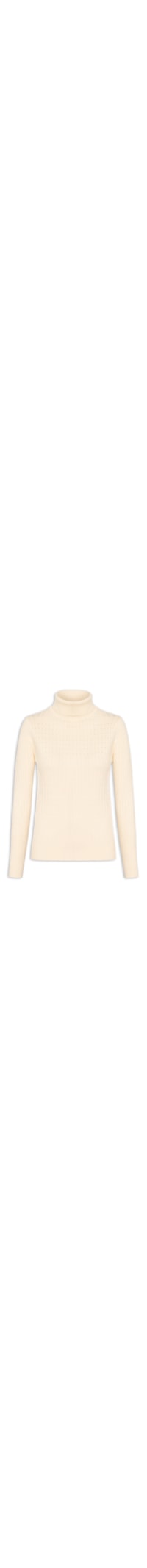 Suéter Feminino Texturizado Gola Role - Amarelo
