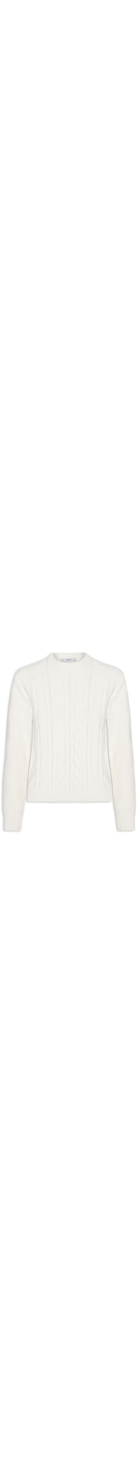 Suéter Feminino Trançado - Branco