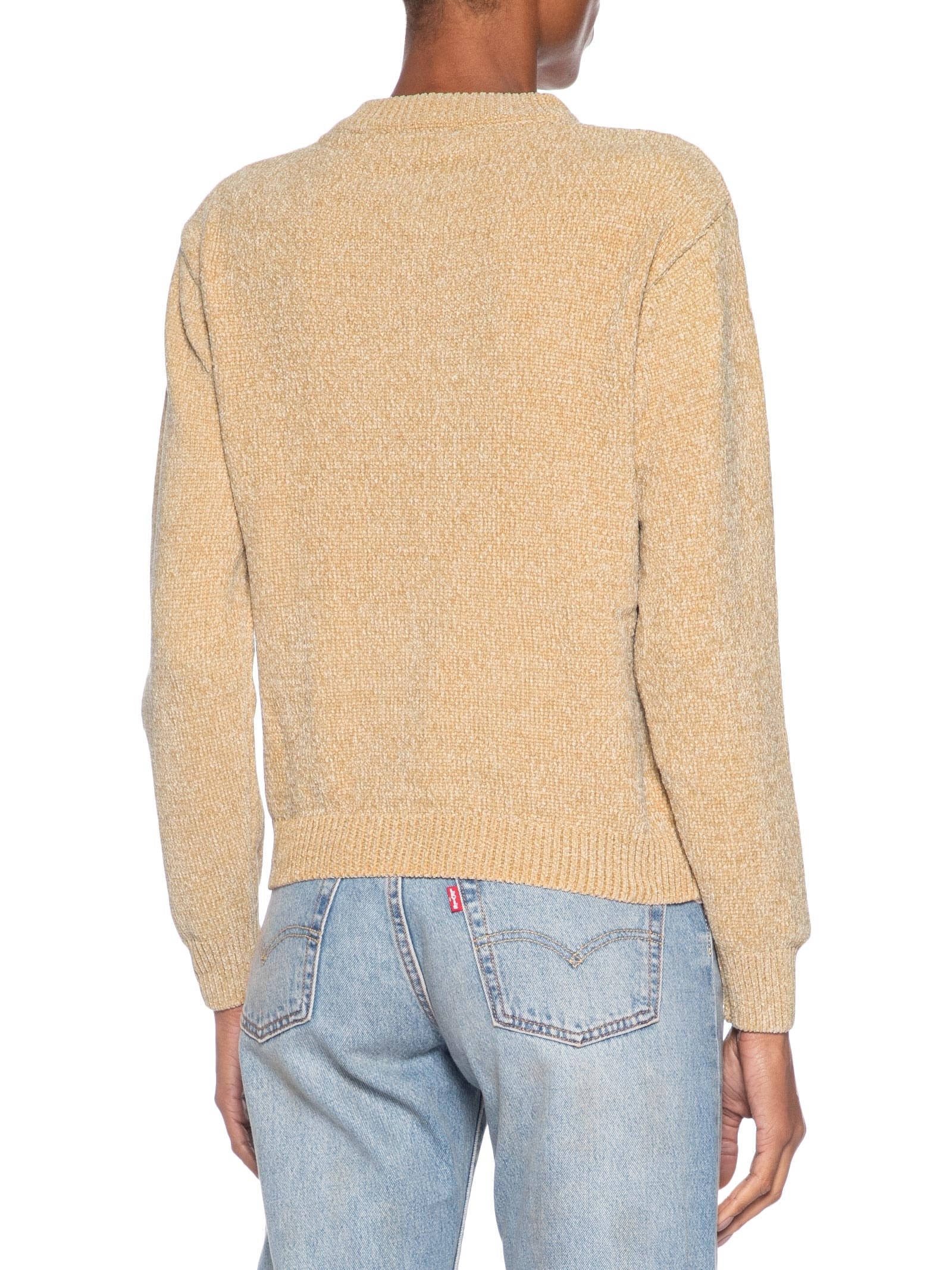 Suéter Feminino Trançado Em Tricot Bege Basiq