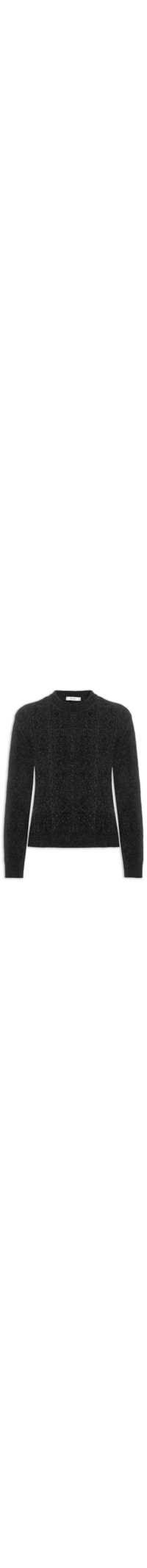 Suéter Feminino Trançado Em Tricot - Preto
