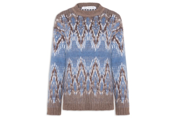 Suéter Feminino Tricô Amplo - Azul