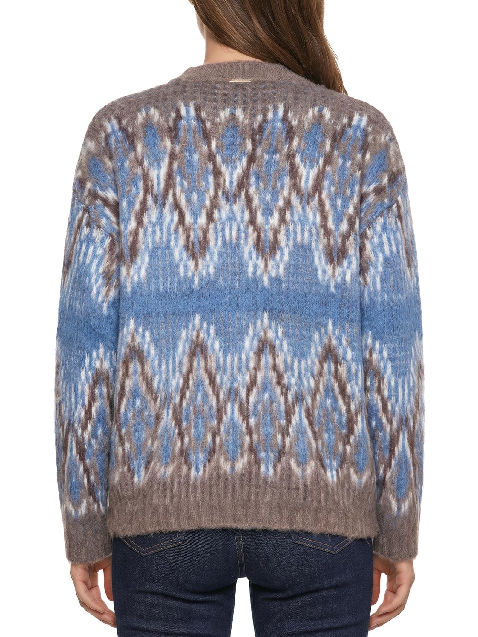 Suéter Feminino Tricô Amplo Azul My Favorite